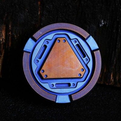 Haptic-Coin-Core Blue-Titanium-alloy