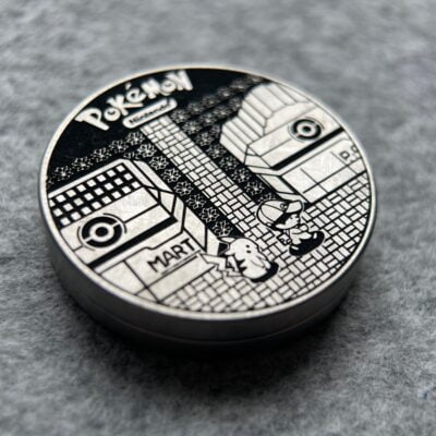 Pokemon fidget Haptic Coin Titanium alloy Ice crystal style