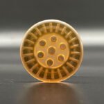 Transparent Magnetic Haptic Coin Fidget Toy orange color