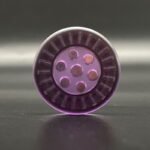 Transparent Magnetic Haptic Coin Fidget Toy purple color
