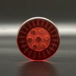Transparent Magnetic Haptic Coin Fidget Toy red color